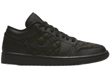 Jordan 1 Low Triple Black Quilted (Women's) for sale