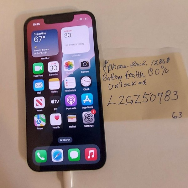 Apple iPhone 13 Mini - Unlocked, 128 GB, Midnight, A2481