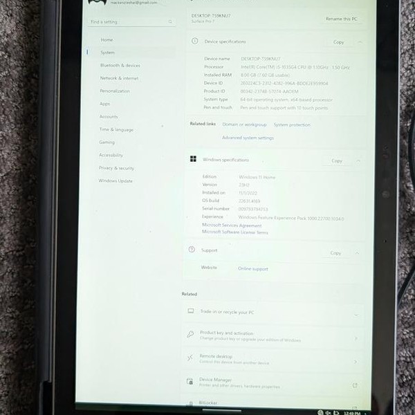 Microsoft Surface Pro 7 - 128 GB, Platinum, 8 GB, Intel Core i5