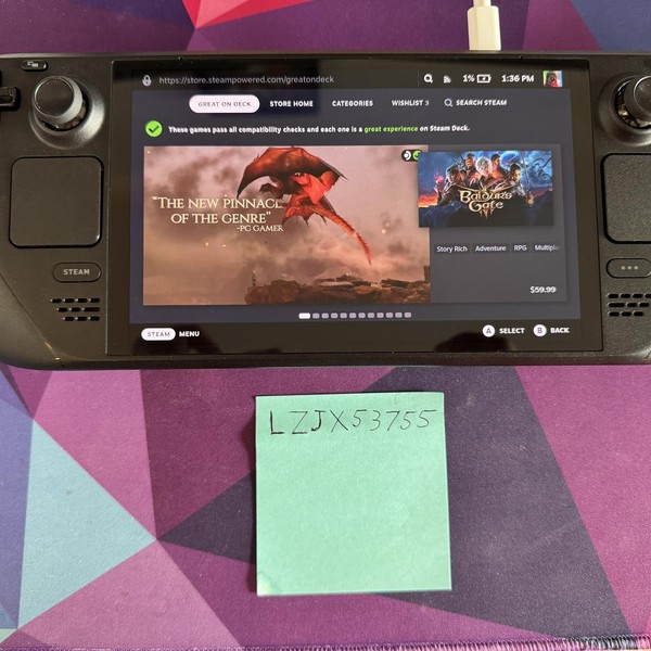 Steam Deck OLED - 512 GB, Black, 16 GB, AMD