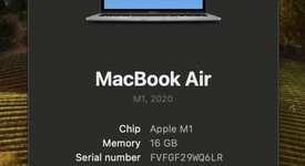 Good
													MacBook Air 2020 - 13" - Apple M1, Gray, 256 GB, 16 GB, photo 1 of 15