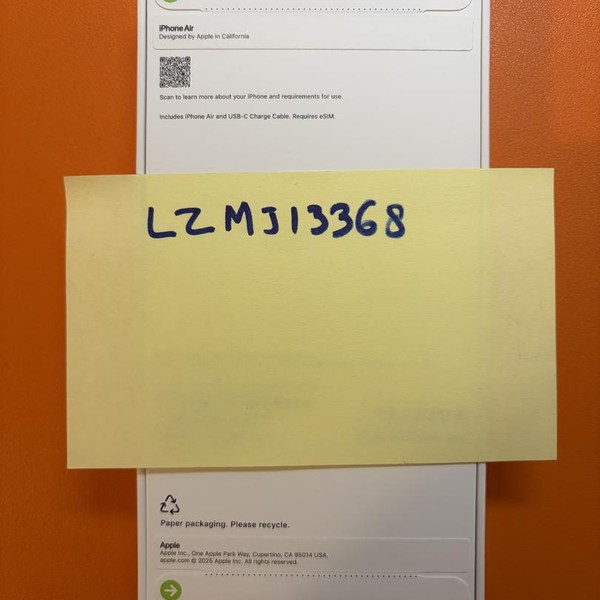 Apple iPhone Air - Unlocked, 512 GB, Cloud White, A3260