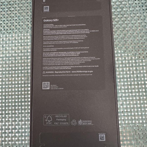 Samsung Galaxy S25 Plus - Unlocked, 256 GB, Navy Blue, 12 GB, SM-S936U1