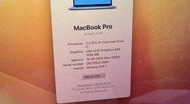 Good
													MacBook Pro 2018 (With Touch Bar) - 15" - I7, Gray, 256 GB, 16 GB, photo 2 of 9