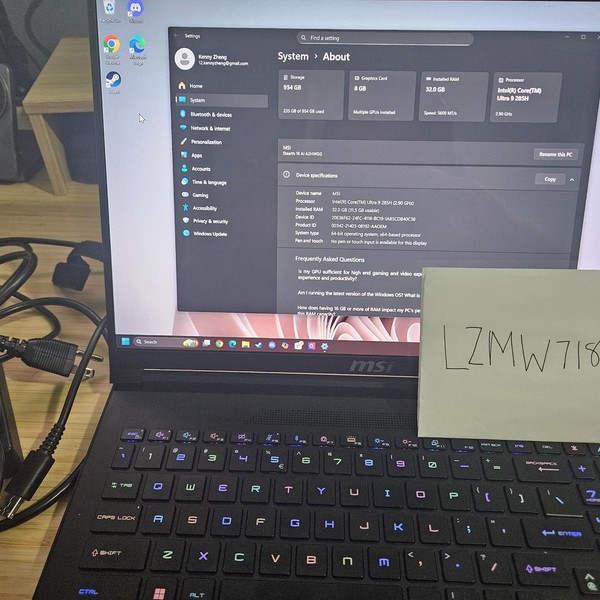 MSI Stealth AI Studio Gaming Laptop - 16 inch