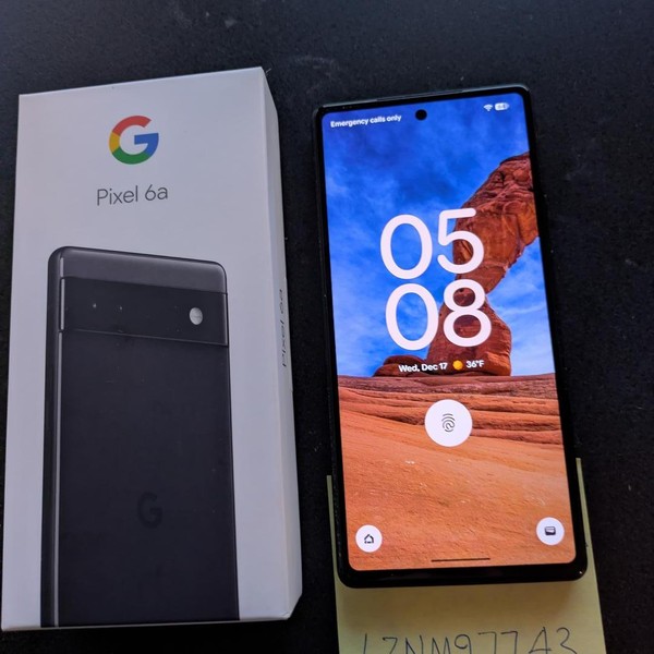 Google Pixel 6a - Unlocked, 128 GB, Charcoal, 6 GB, GX7AS