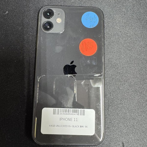 Apple iPhone 11 - Unlocked, 64 GB, Black, A2111