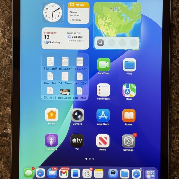 Apple iPad 9th Gen - Wi-Fi, 256 GB, Gray, A2602