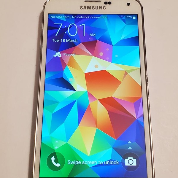 Samsung Galaxy S5 - Unlocked, White, 16 GB, SM-G900F