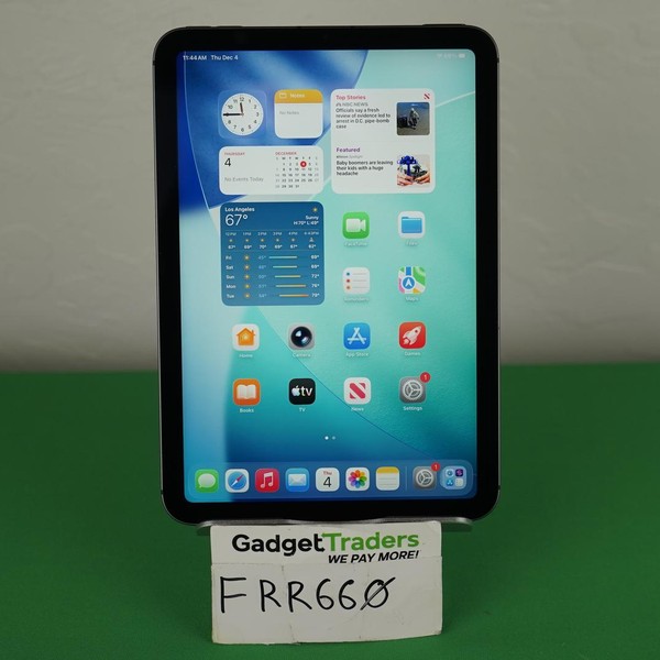 Apple iPad Mini 6th Gen - Unlocked, 64 GB, Gray, A2568