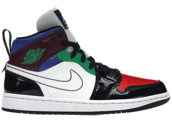 Jordan 1 Mid SE Black White Multi-Color (Women's) for sale
