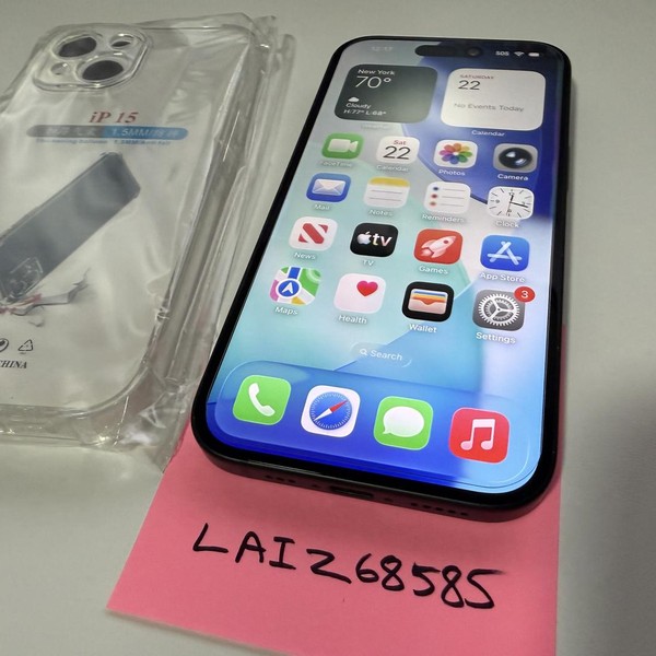 Apple iPhone 15 - Unlocked, 128 GB, Black, A2846