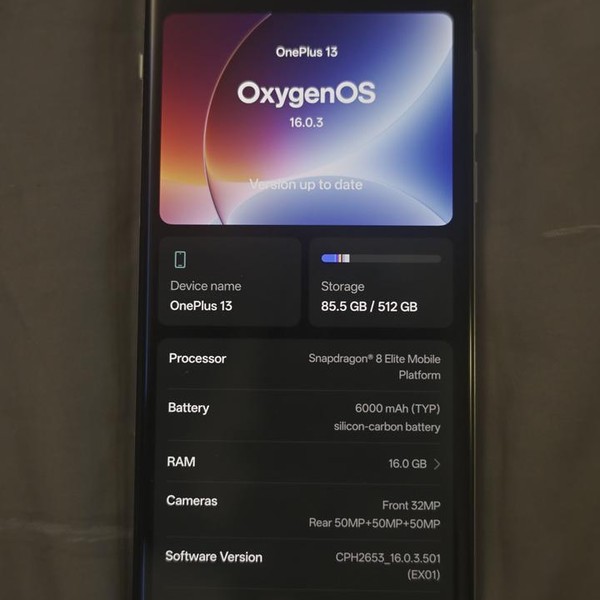 OnePlus 13 - Unlocked, 512 GB, Midnight Ocean, 16 GB
