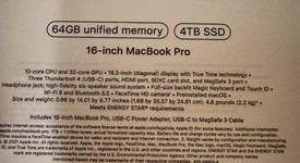 Mint
													MacBook Pro 2021 - 16" - Apple M1 Max, Silver, 4 TB, 64 GB, photo 1 of 13