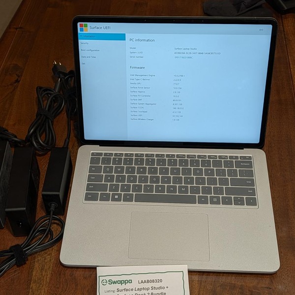 Microsoft Surface Laptop Studio - 2 TB, Platinum, 32 GB, Intel Core i7