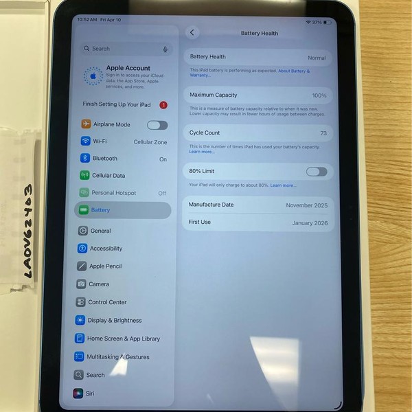 Apple iPad 11th Gen - Unlocked, 128 GB, Blue, A3355