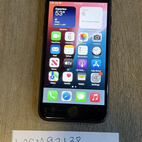 Apple iPhone SE 3rd Gen 2022 - Unlocked, 64 GB, Midnight, A2595