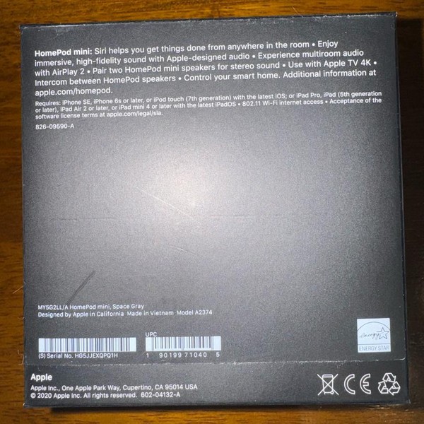 Apple HomePod Mini - Midnight, Single