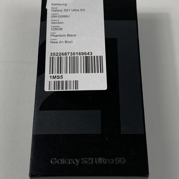 Samsung Galaxy S21 Ultra 5G - Verizon, 128 GB, Black, 12 GB, SM-G998U