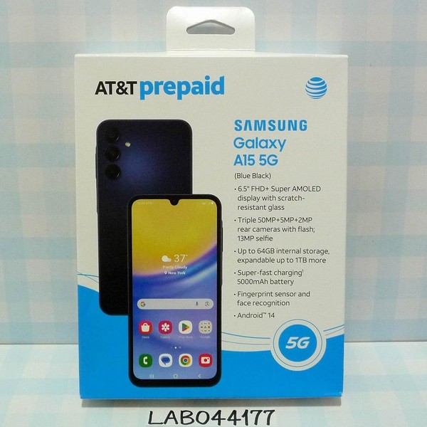 Samsung Galaxy A15 5G - AT&T, 64 GB, Black & Blue, 4 GB