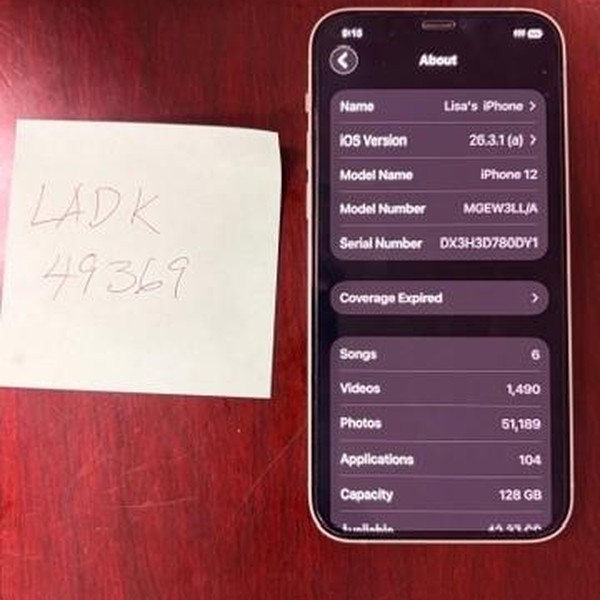 Apple iPhone 12 - AT&T, 128 GB, Green, A2172