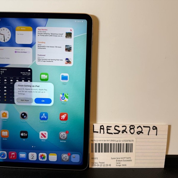 Apple iPad Air (4th Gen) - Wi-Fi, 256 GB, Gray, A2316