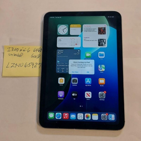 Apple iPad Mini 6th Gen - Unlocked, 64 GB, Gray, A2568