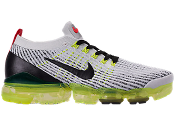 Nike Air VaporMax Flyknit 3 White Black Volt Bright Crimson for sale