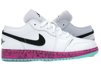 Jordan 1 Low Multi-Color Midsoles White (GS) for sale