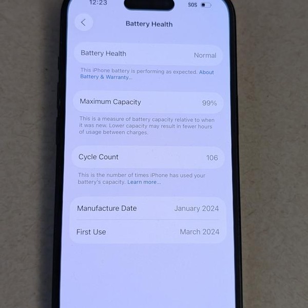 Apple iPhone 15 - AT&T, 128 GB, Black, A2846