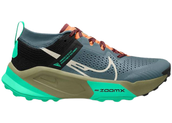 Nike ZoomX Zegama Trail Light Slate Grey Glow Green Bone Black for sale