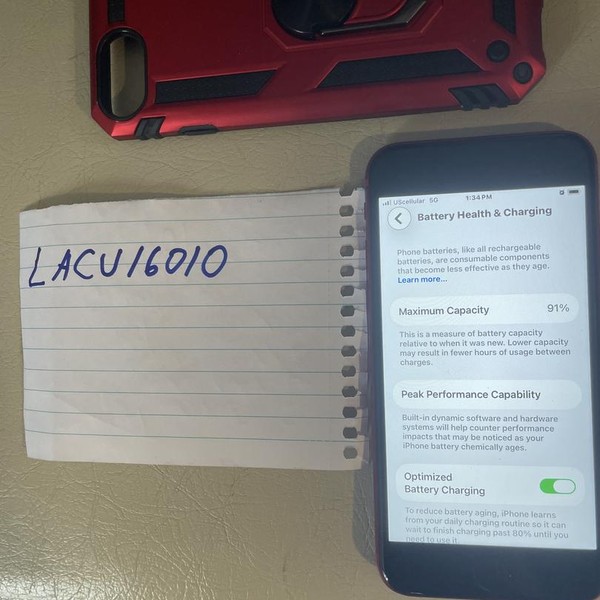 Apple iPhone SE 3rd Gen 2022 - Unlocked, 64 GB, Red, A2595