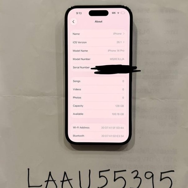 Apple iPhone 14 Pro - Unlocked, Purple, 128 GB, A2650