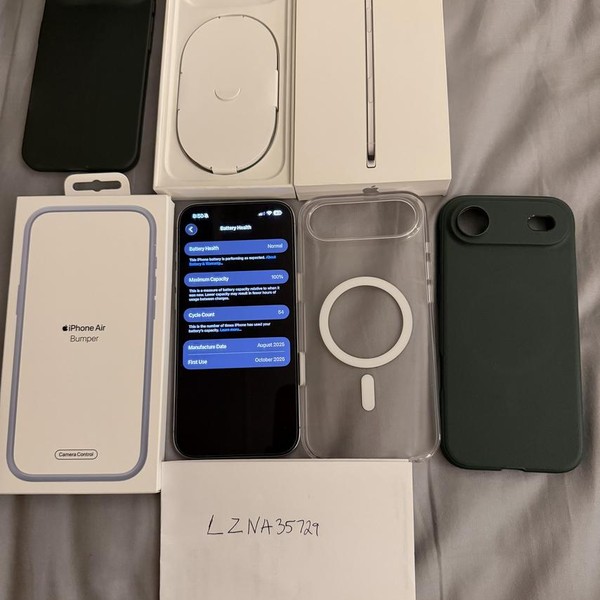 Apple iPhone Air - Unlocked, 1 TB, Cloud White, A3260