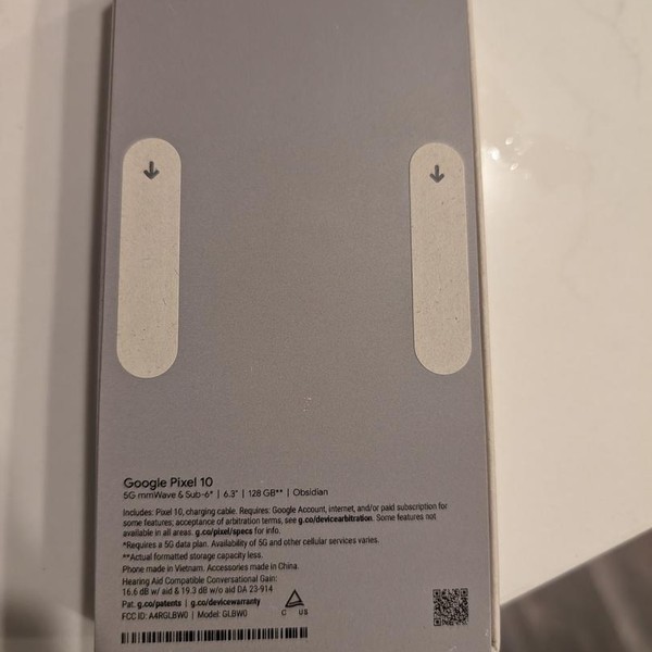 Google Pixel 10 - T-Mobile, 128 GB, Obsidian, GLBW0