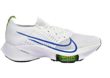 Nike Air Zoom Tempo Next% Flyknit White Racer Blue Volt for sale