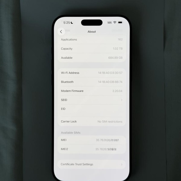 Apple iPhone 16 Pro Max - Unlocked, 1 TB, Black, A3084