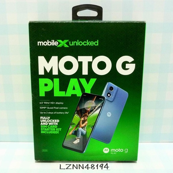 Moto G Play (2024) - Unlocked, Blue, 64 GB, 4 GB