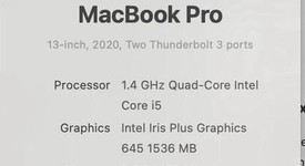 Fair
													MacBook Pro 2020 - 13" - I7, Gray, 512 GB, 8 GB, photo 6 of 6