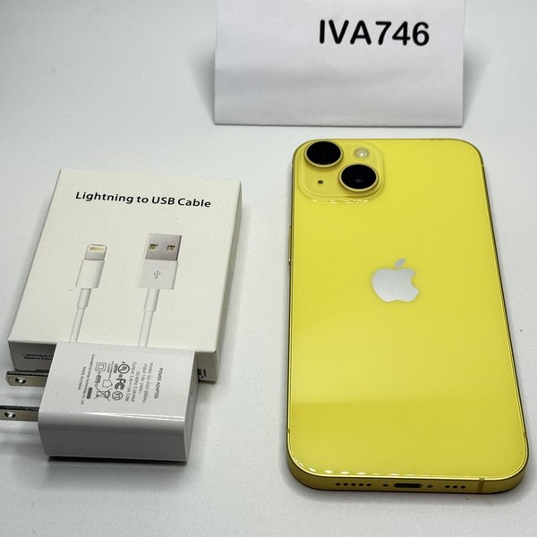 Apple iPhone 14 - Unlocked, 128 GB, Yellow, A2649