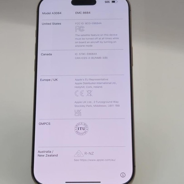 Apple iPhone 16 Pro Max - Unlocked, Desert, 256 GB, A3084