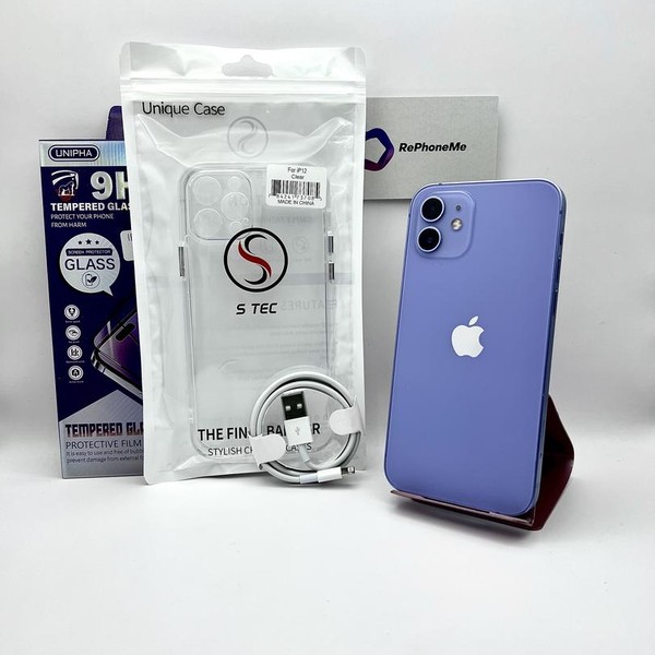 Apple iPhone 12 - Unlocked, 128 GB, Purple, A2172
