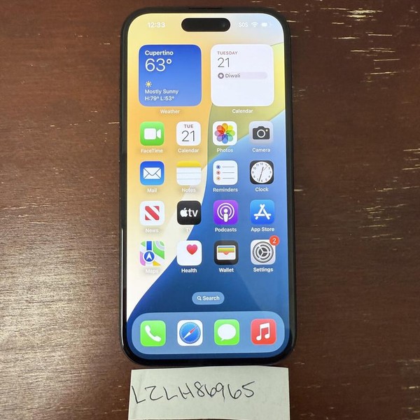 Apple iPhone 15 - Unlocked, 128 GB, Black, A2846