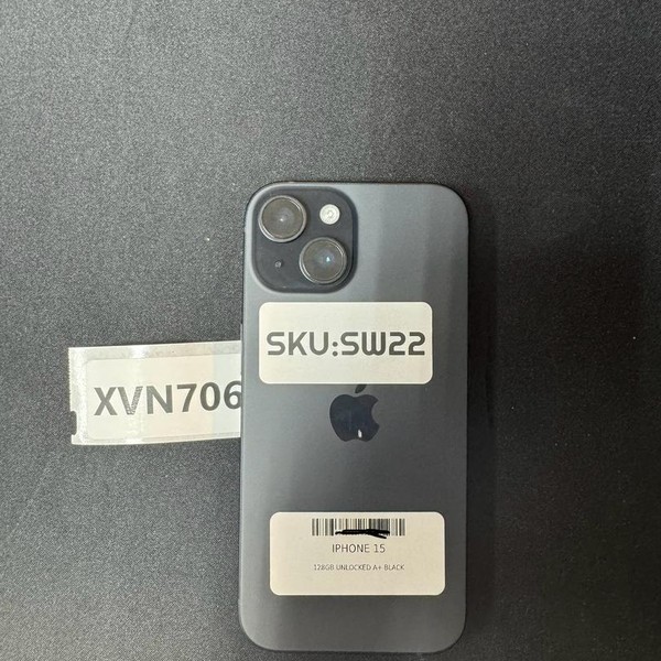 Apple iPhone 15 - Unlocked, 128 GB, Black, A2846