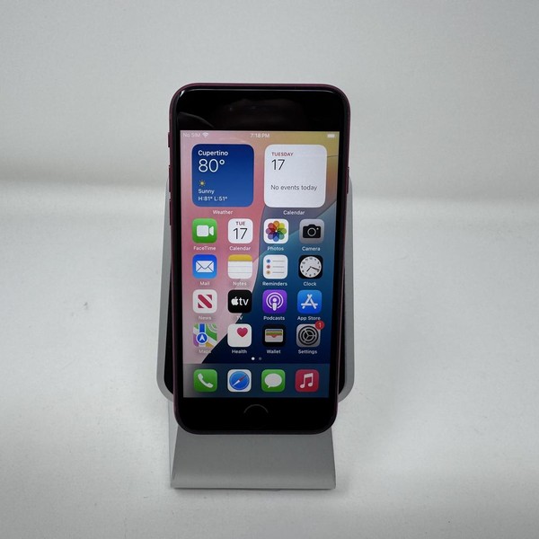 Apple iPhone SE 3rd Gen 2022 - T-Mobile, 64 GB, Red, A2595