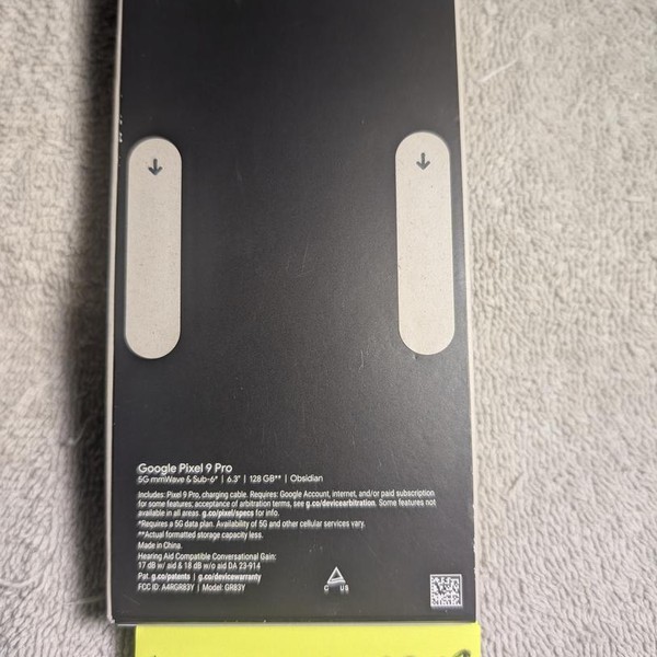 Google Pixel 9 Pro - Unlocked, 128 GB, Obsidian, 16 GB, GR83Y
