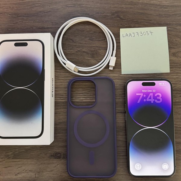 Apple iPhone 14 Pro - Unlocked, Purple, 128 GB, A2650