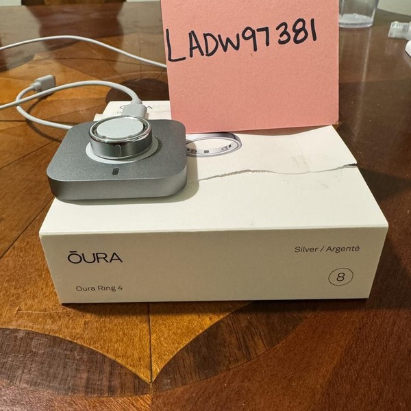 Oura Ring Gen 4 - Silver, Size 8