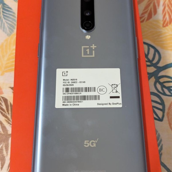 OnePlus 8 - Verizon, 128 GB, Silver, 8 GB, IN2019, 5G UW