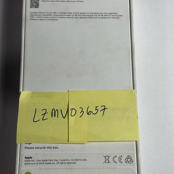 Apple iPhone 16 - T-Mobile, 128 GB, Black, A3081